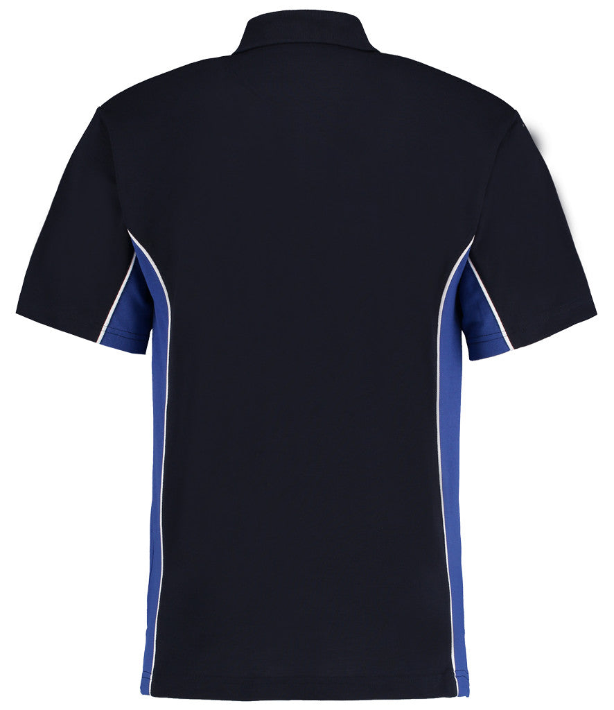 Contrast Piqué Polo with SOC Logo - Navy Blue / Royal Blue (new)