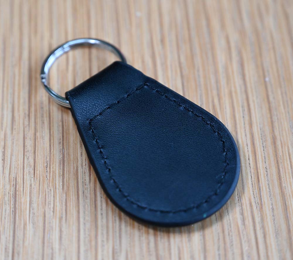 'new' Black Leather SOC Keyring