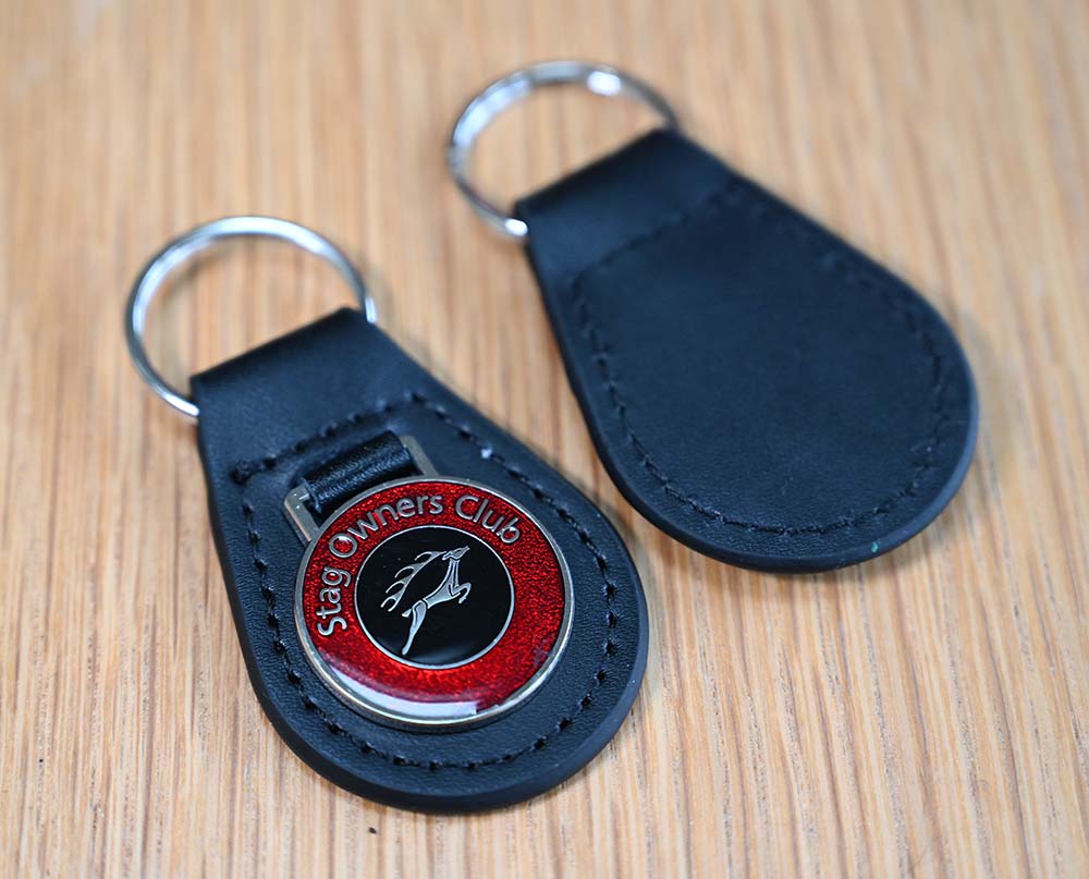 'new' Black Leather SOC Keyring