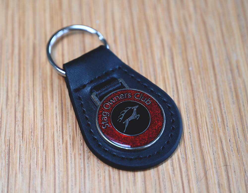 'new' Black Leather SOC Keyring