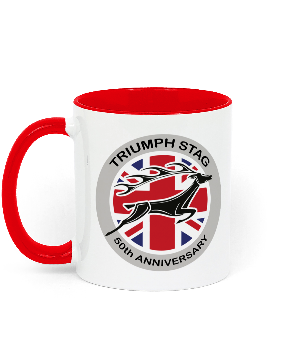Triumph Stag 50th Anniversary Two Toned Ceramic Mug