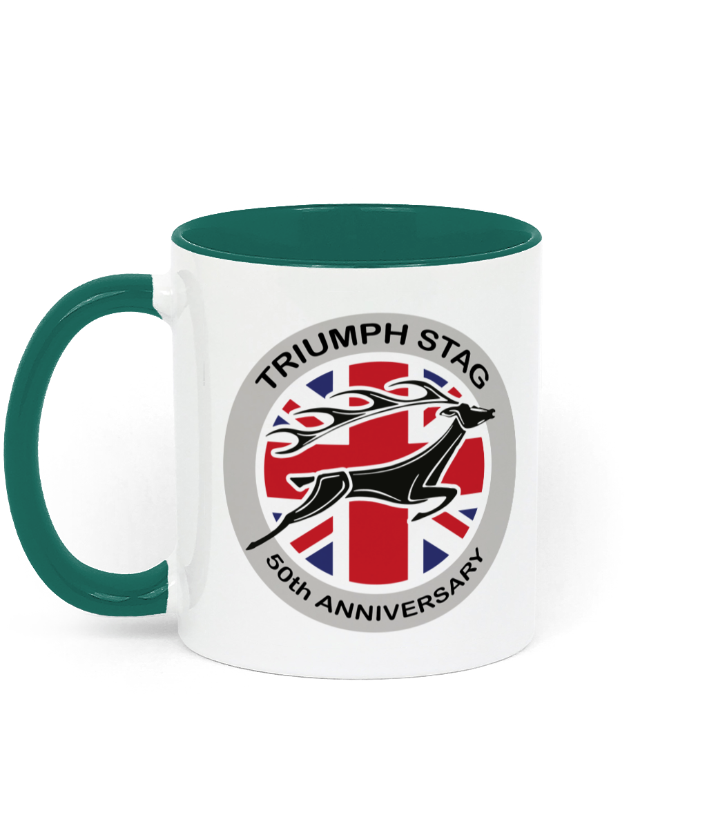 Triumph Stag 50th Anniversary Two Toned Ceramic Mug