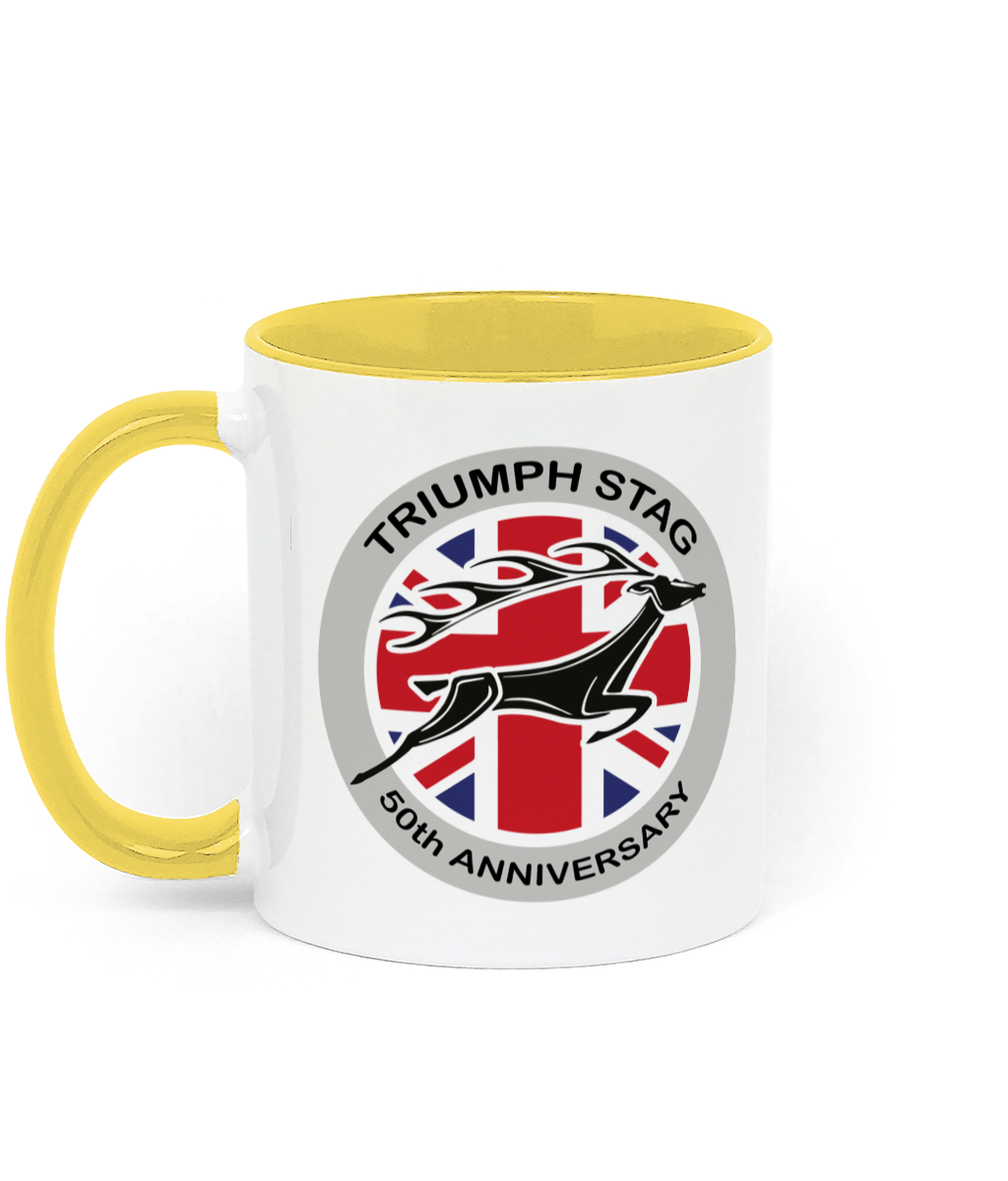 Triumph Stag 50th Anniversary Two Toned Ceramic Mug