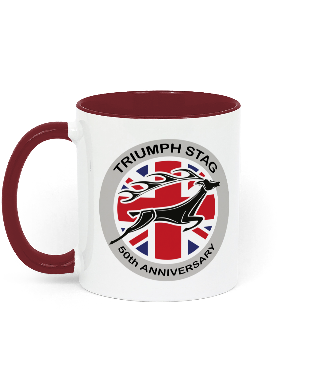 Triumph Stag 50th Anniversary Two Toned Ceramic Mug