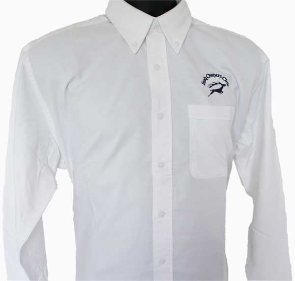 Mens Long Sleeve Oxford Shirt with Navy SOC Logoji