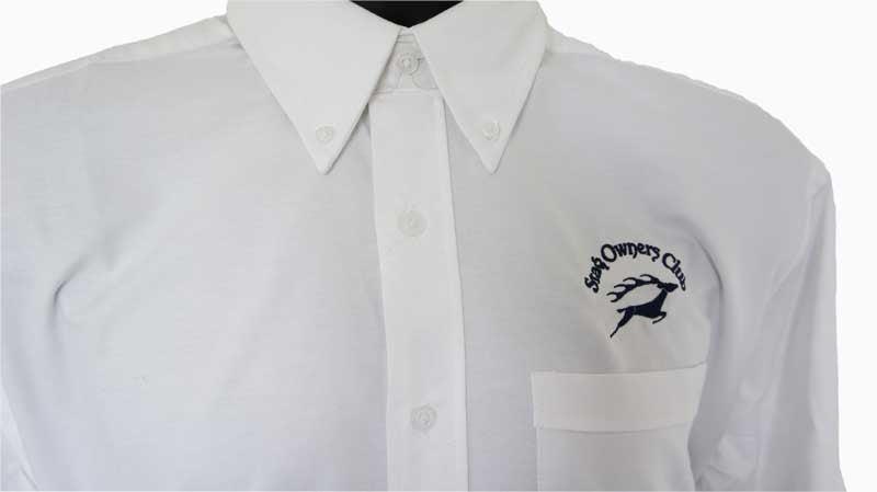 Mens Long Sleeve Oxford Shirt with Navy SOC Logoji