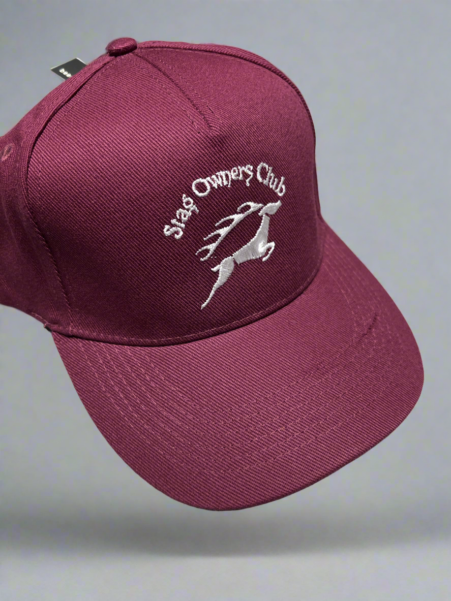 Low Profile Baseball Cap with SOC Logo - Burgundy