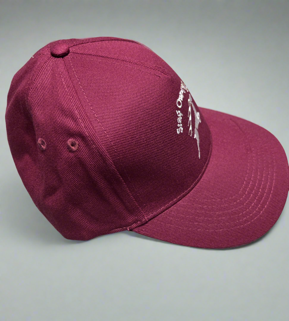 Low Profile Baseball Cap with SOC Logo - Burgundy