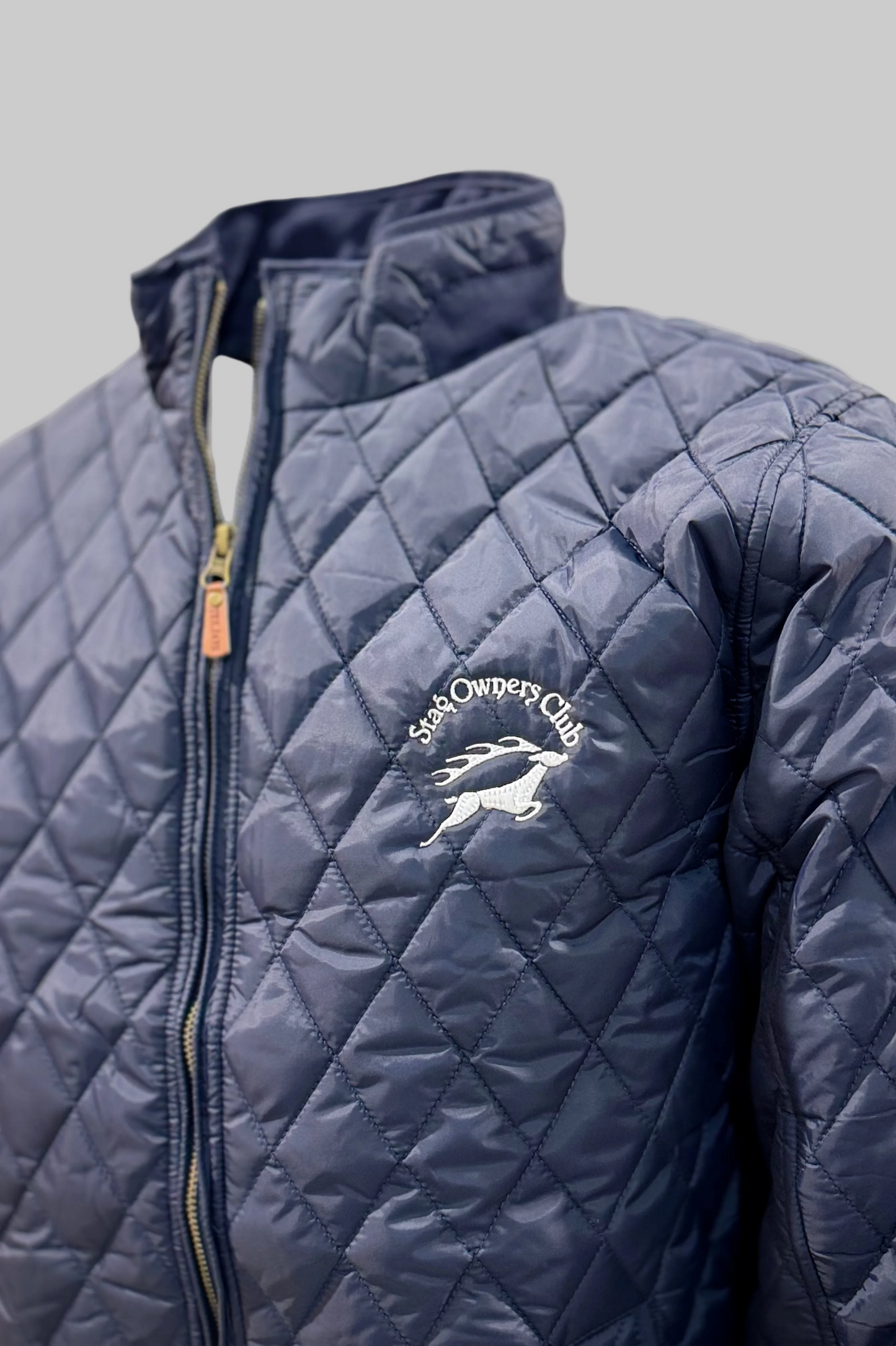 New Mens Luxury Quilted Jacket with SOC Logo - Black