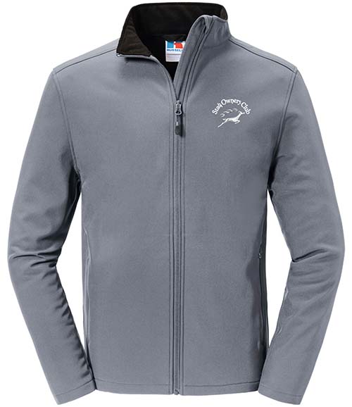 NEW Russell Mens Softshell Jacket with embroidered SOC Logo - Grey