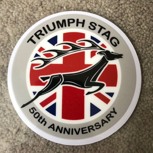 Triumph Stag 50th Anniversary Windscreen Sticker