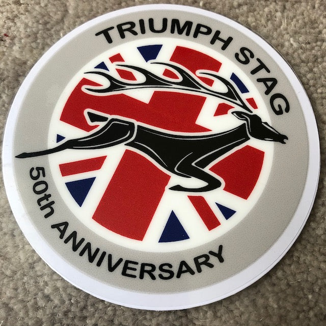 Triumph Stag 50th Anniversary Windscreen Sticker