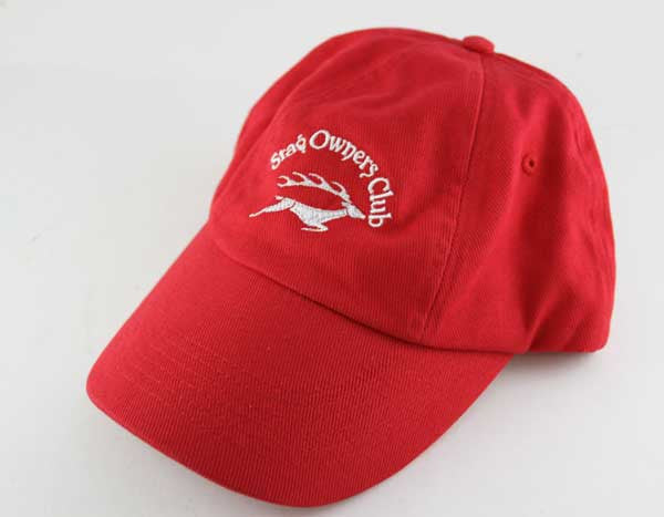 Low Profile Baseball Cap with SOC Logo - Red
