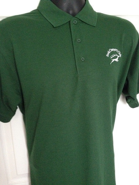Mens Polo Shirt with SOC Logo - Bottle Green (Small only)