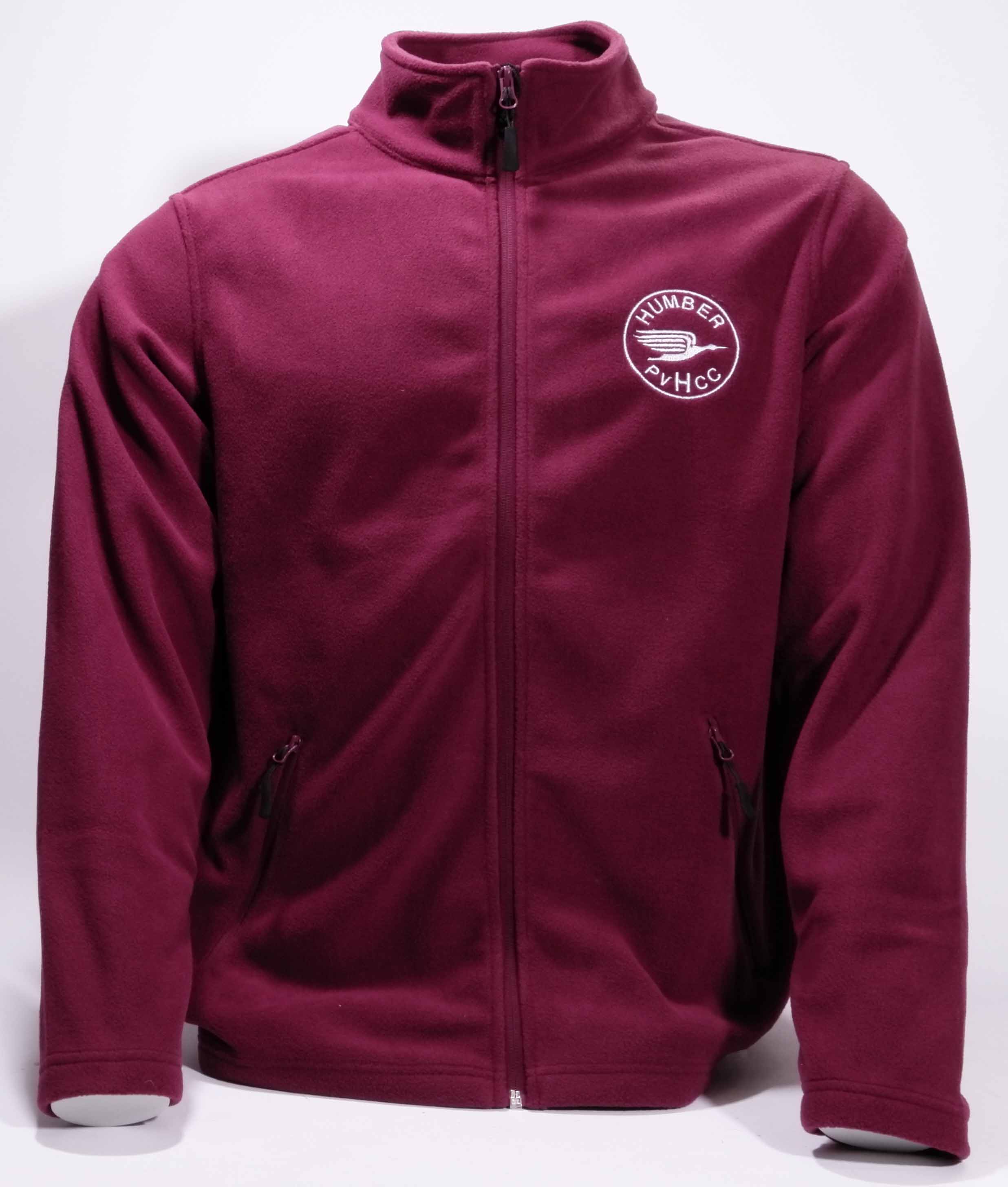 Mens burgundy 2024 fleece jacket