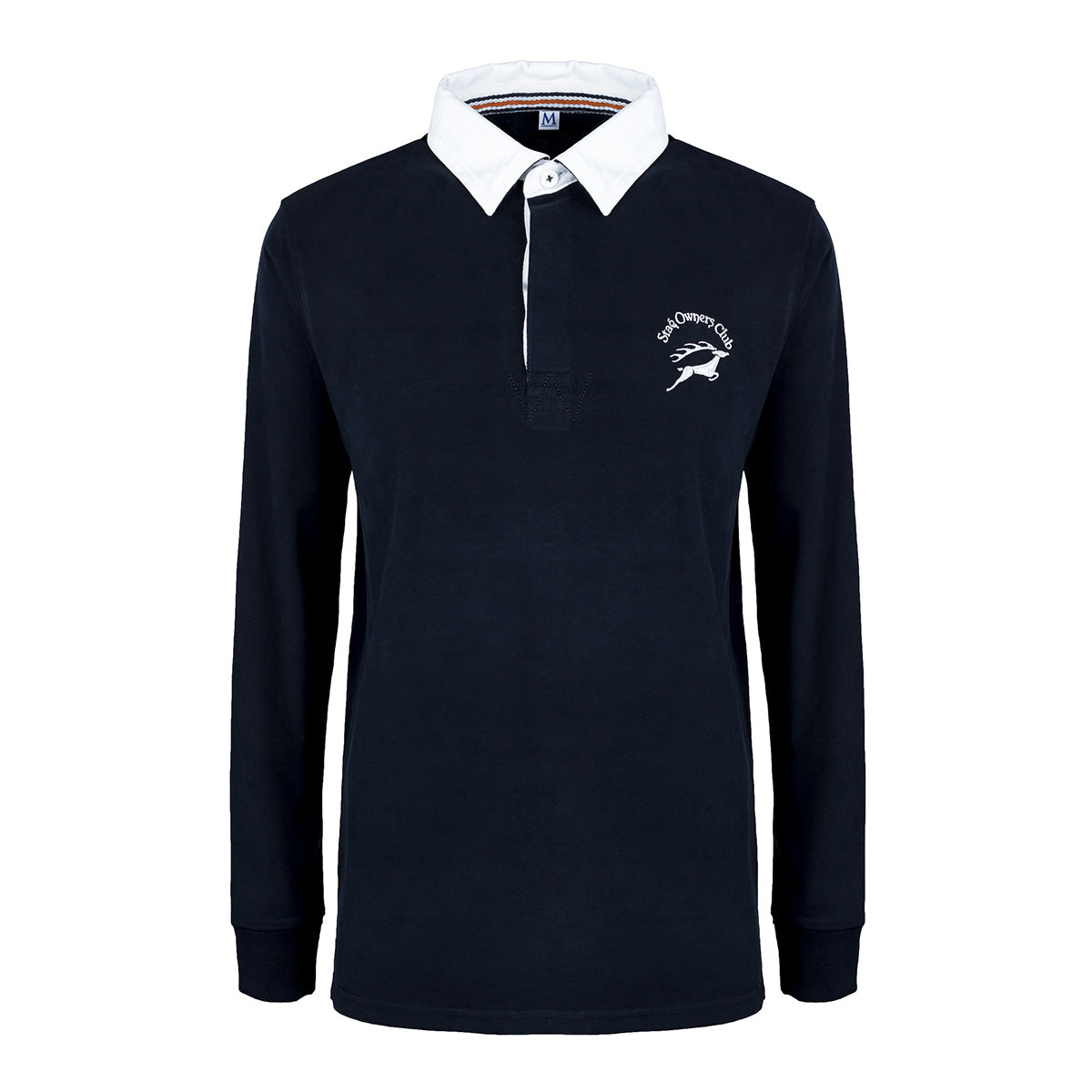 'New Style' Brushed Cotton Rugby Shirt with SOC Logo - Navy Blue
